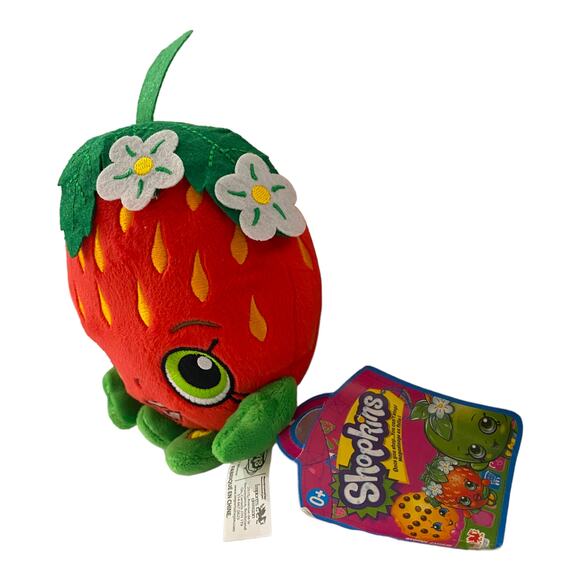 Shopkins Strawberry Kiss Plush | Soft Stuffed Toy | Collectible Character w/ Tag - Picture 4 of 5